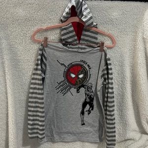 Marvel Studios Boys Spider-Man No Way Home graphic hooded long sleeve t shirt